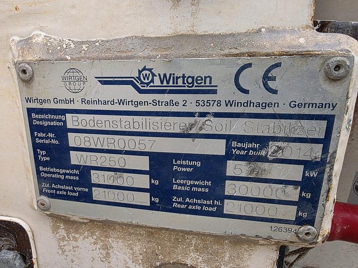 Used 2014 WIrtgen WR250