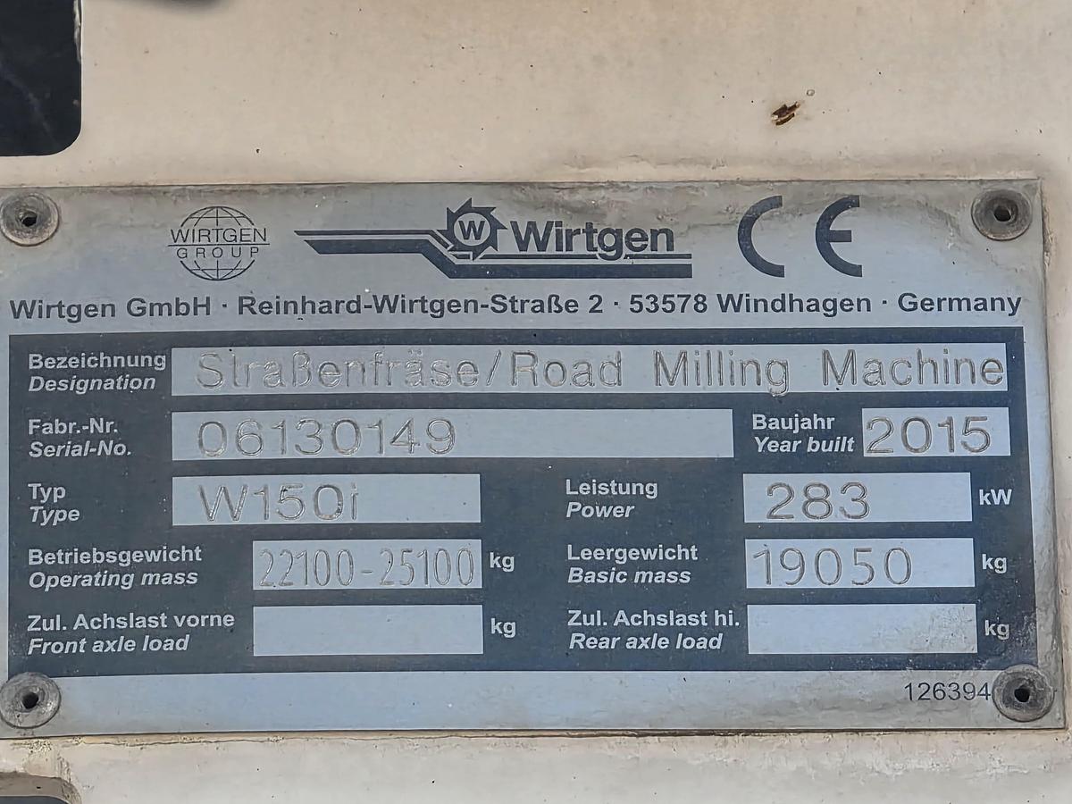 Used 2015 WIrtgen W150i