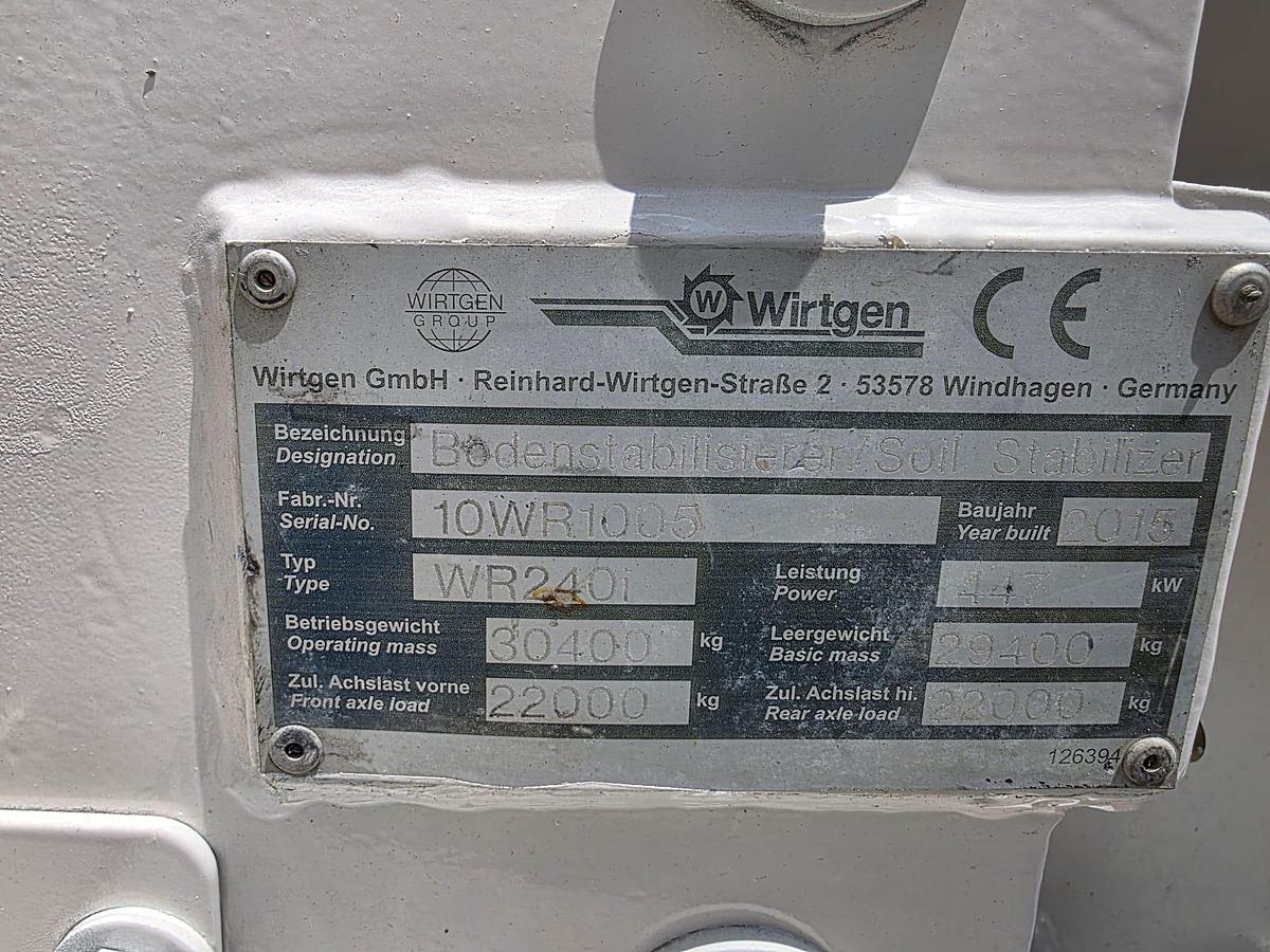 Used 2015 WIrtgen WR240i