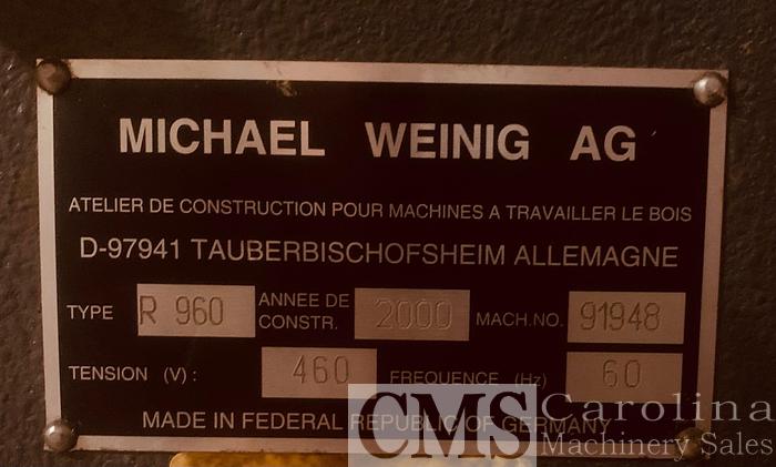 Used 2000 Weinig Rondamat 960 Grinder