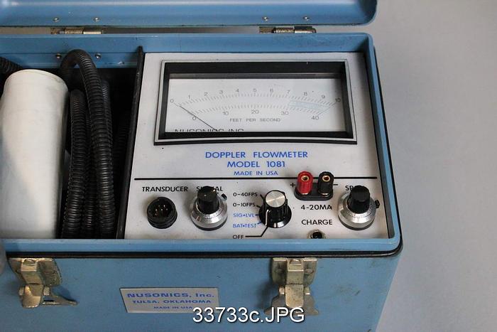 Used Nusonics Model 1081 Doppler Flowmeter #33733