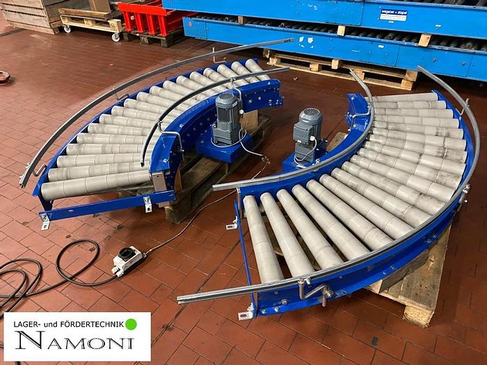 Gebraucht Rollenbahnkurve 90° mit Seitenführung Fördertechnik Kurve Rollen