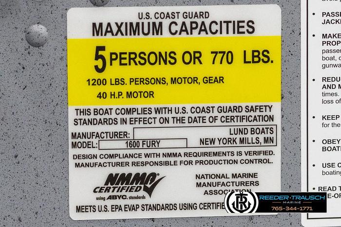 2025 Lund 1600 Fury Tiller HE