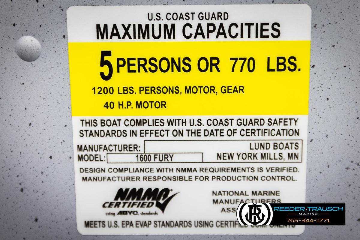 2026 Lund 1600 Fury Tiller