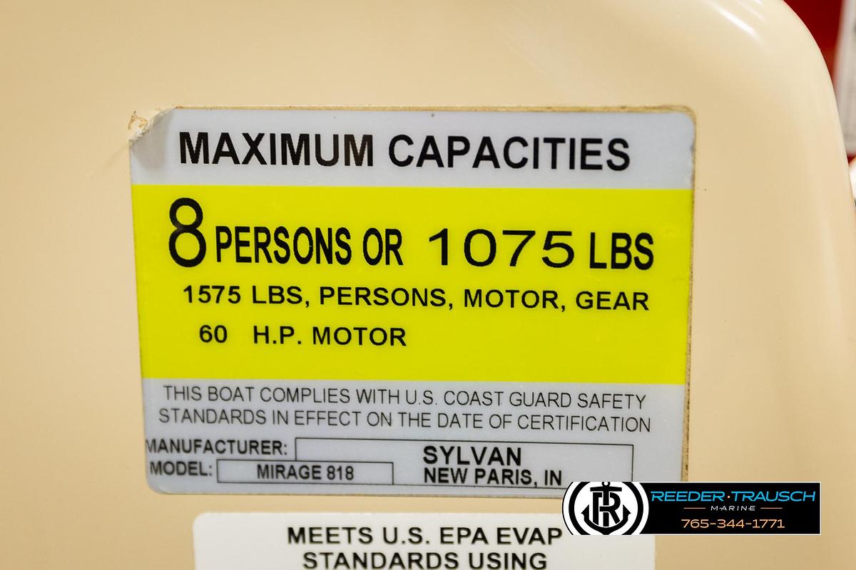 Used 2017 Sylvan 818 Mirage Cr