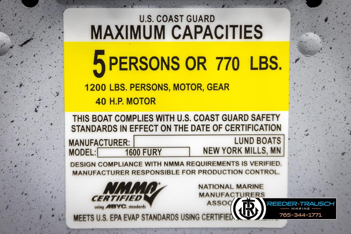 2026 Lund 1600 Fruy Tiller