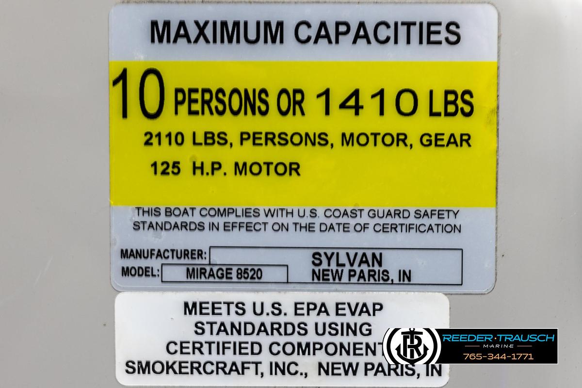 Used 2015 Sylvan 8520 Mirage