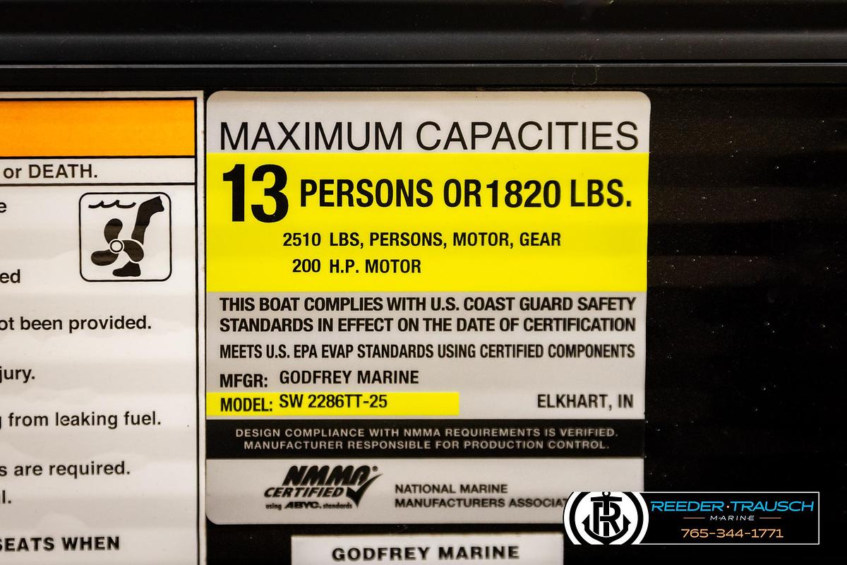 Used 2020 Godfrey 2286 RFL
