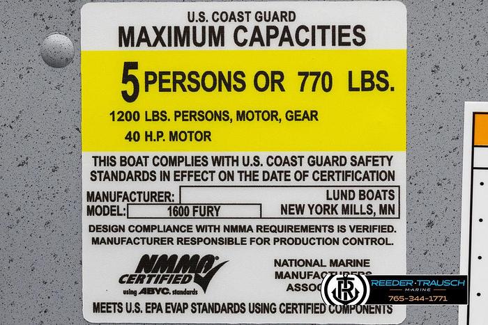 2025 Lund 1600 Fury Tiller