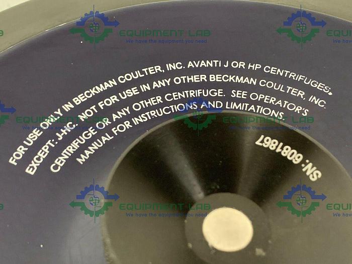 Used Beckman Coulter FiberLite F10BCI-6x500y  Rotor 6x500 mL 10,000 RPM