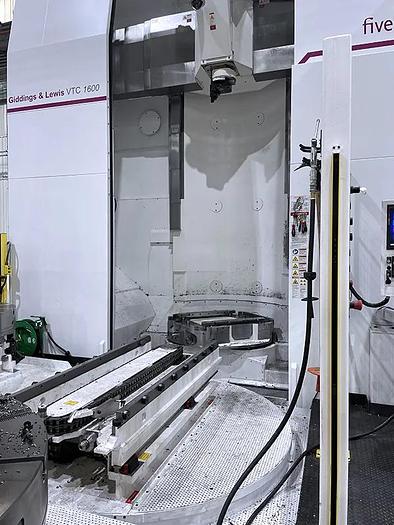 Used Giddings & Lewis VTC 1600 CNC Vertical Boring & Milling Machine with Live Spindle & Table C-Axis