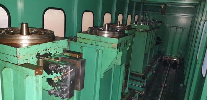 Used Hankook VTC 5060Y CNC Double Column Vertical Boring & Turning Machine with Y-Axis Traveling Table, Live Spindle, C-Axis