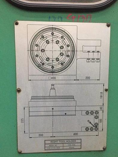 Used Hankook VTC 5060Y CNC Double Column Vertical Boring & Turning Machine with Y-Axis Traveling Table, Live Spindle, C-Axis