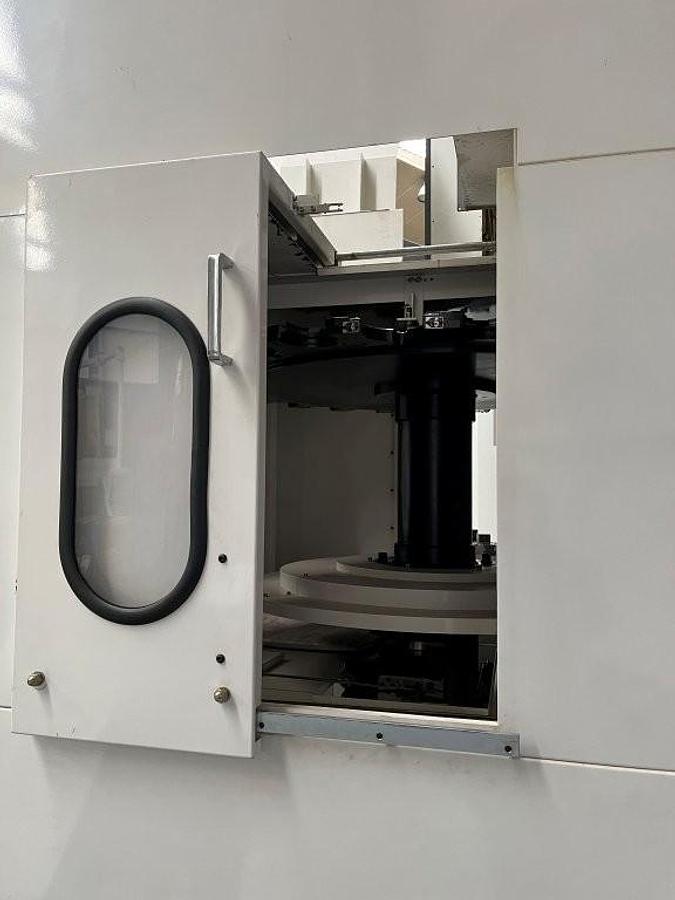 Used Hankook VTC 125 E-APC CNC Single Column Vertical Boring Mill with C-Axis and Double Automatic Pallet Changer