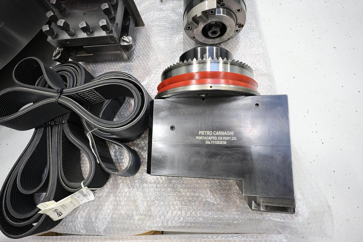 Used Pietro Carnaghi AC 20 TM-1800 Single Column CNC Vertical Boring & Milling Machine with Live Spindle Table C-Axis & 2 Pallet Changer