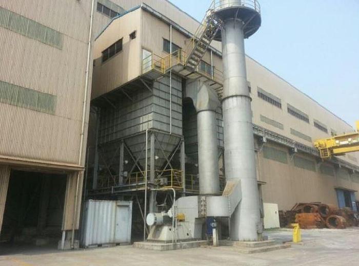 Used Inteco 150 Ton Ladle Furnace with Moving Rail Car, Dust Collection, Auto Input system