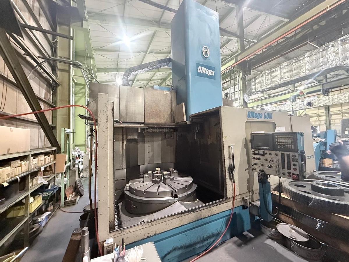 Used Omega 60M CNC Vertical Boring & Milling Machine with Live Spindle 