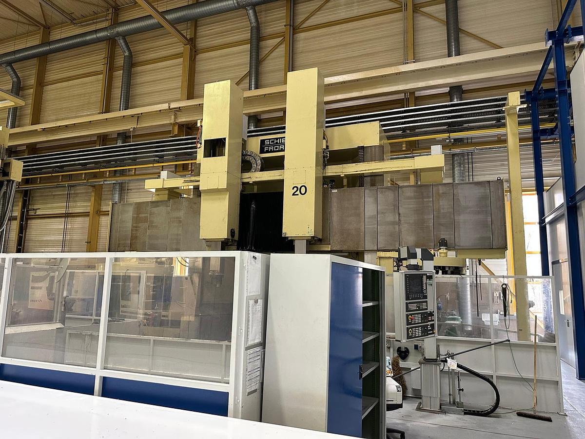 Refurbished Schiess 40 DZ CNC Double Ram Vertical Boring & Milling Machine with Live Spindle & Table C-Axis