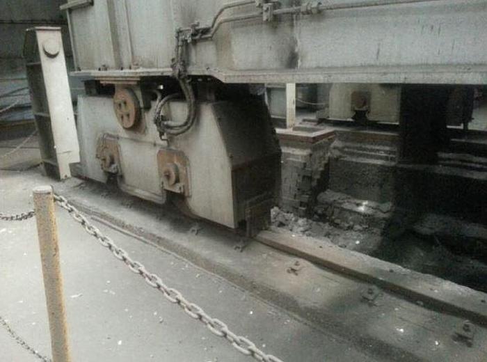 Used Inteco 150 Ton Ladle Furnace with Moving Rail Car, Dust Collection, Auto Input system