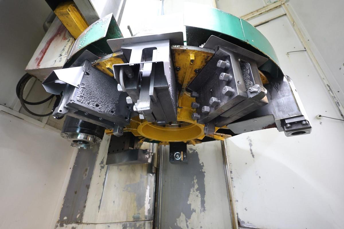 Used Pietro Carnaghi AC 20 TM-1800 Single Column CNC Vertical Boring & Milling Machine with Live Spindle Table C-Axis & 2 Pallet Changer