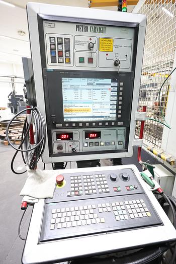 Used Pietro Carnaghi AC 20 TM-1800 Single Column CNC Vertical Boring & Milling Machine with Live Spindle Table C-Axis & 2 Pallet Changer