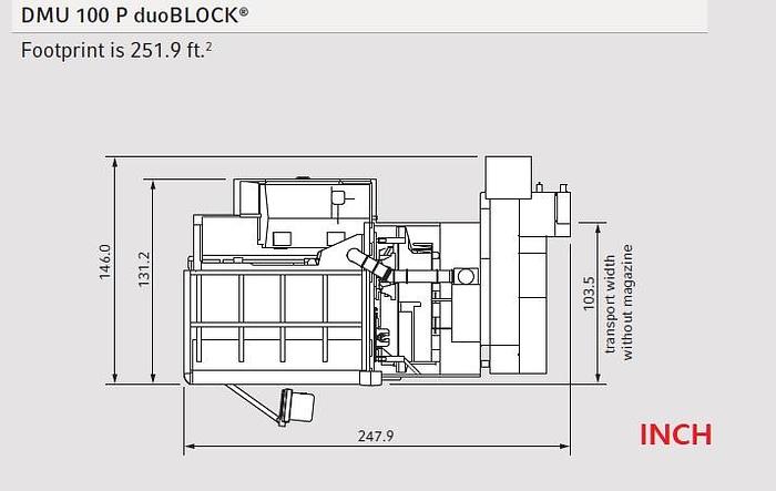 Used DMG DMU 100 P duoBLOCK CNC 5-Axis Machining Center