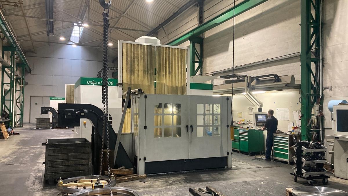 Used Unisign Uniport 6000 CNC Double Column Gantry Mill with Vertical Turning & Boring