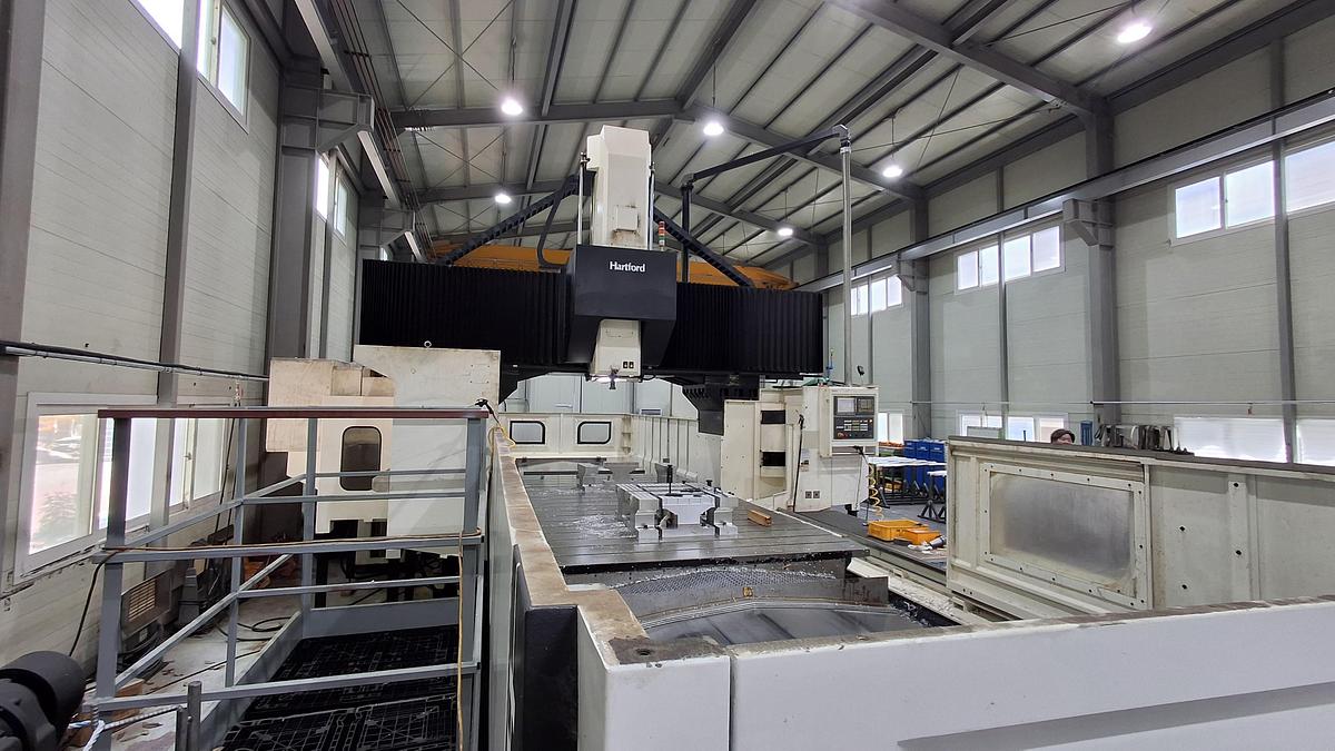 Used Hartford HSA 527EAY CNC Double Column Planer Type Machining Center