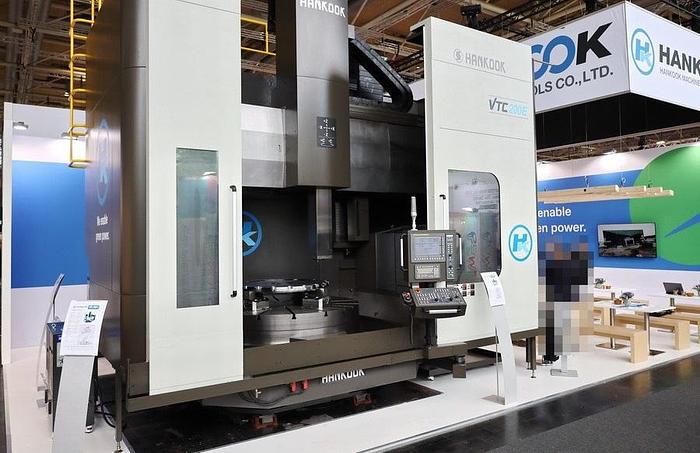 Used Hankook VTC 200E CNC Double Column Vertical Boring & Turning Machine with Live Spindle
