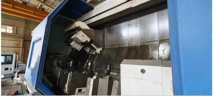Used Niles Simmons 5-Axis Heavy Duty N50MC / 6000 CNC Slant Bed Milling Center – 4 Longitudinal Guideways