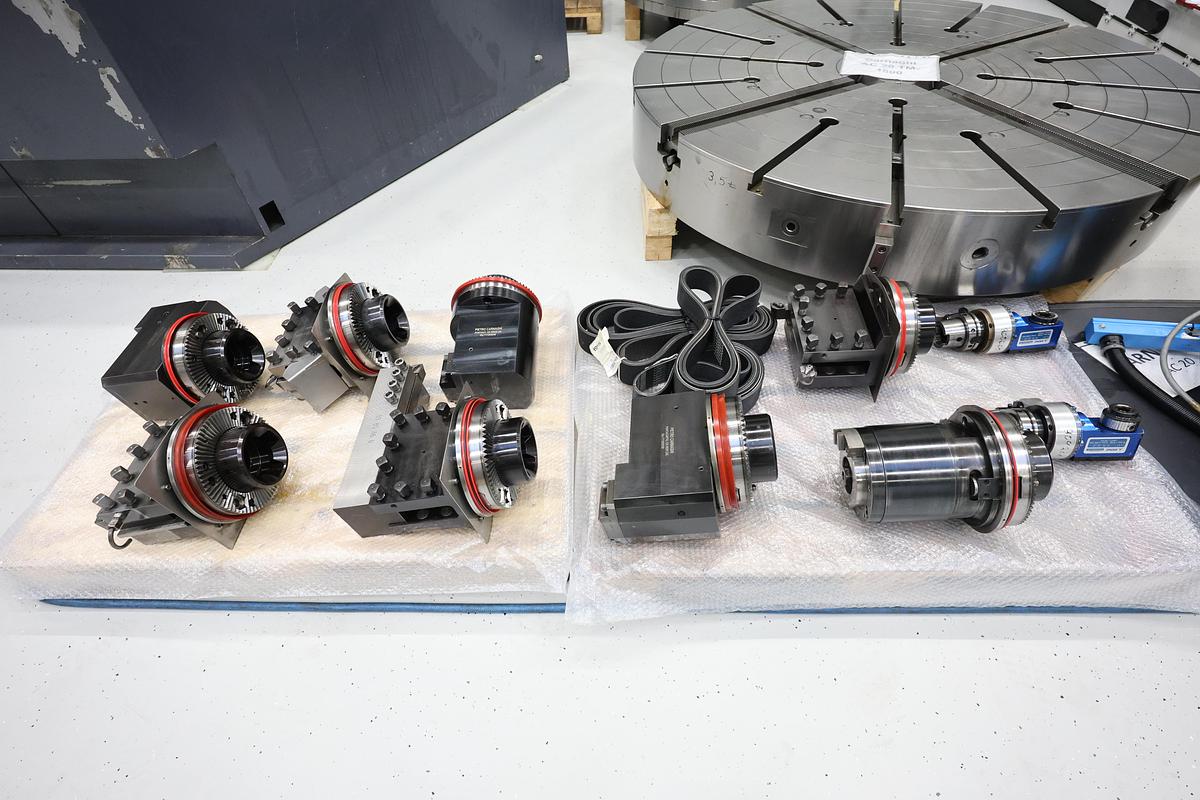 Used Pietro Carnaghi AC 20 TM-1800 Single Column CNC Vertical Boring & Milling Machine with Live Spindle Table C-Axis & 2 Pallet Changer