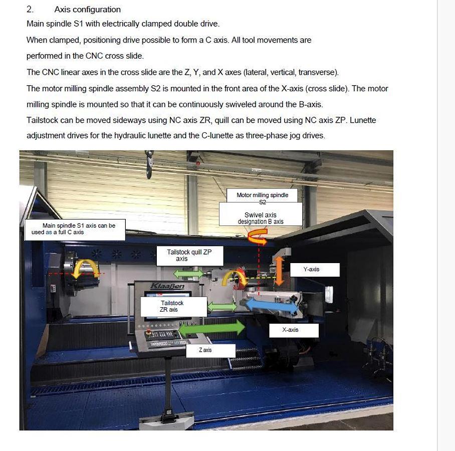 Used Klaaben SDM 15-5 CNC Horizontal Turning Machining Center with Live Spindle C-Axis
