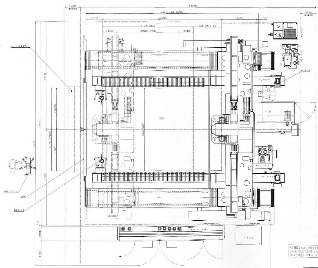 Used Shibaura MCW 4624(5A) CNC Gantry Type Machining Center