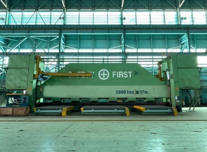 Used SKEM SRP 2000 – 17M 2000 TON CNC HEAVY DUTY ROLL BENDING PRESS