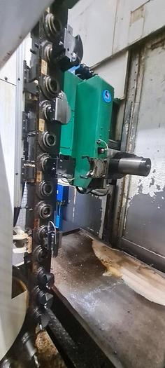 Used Pietro Carnaghi AC 20 TM-1800 Single Column CNC Vertical Boring & Milling Machine with Live Spindle Table C-Axis & 2 Pallet Changer