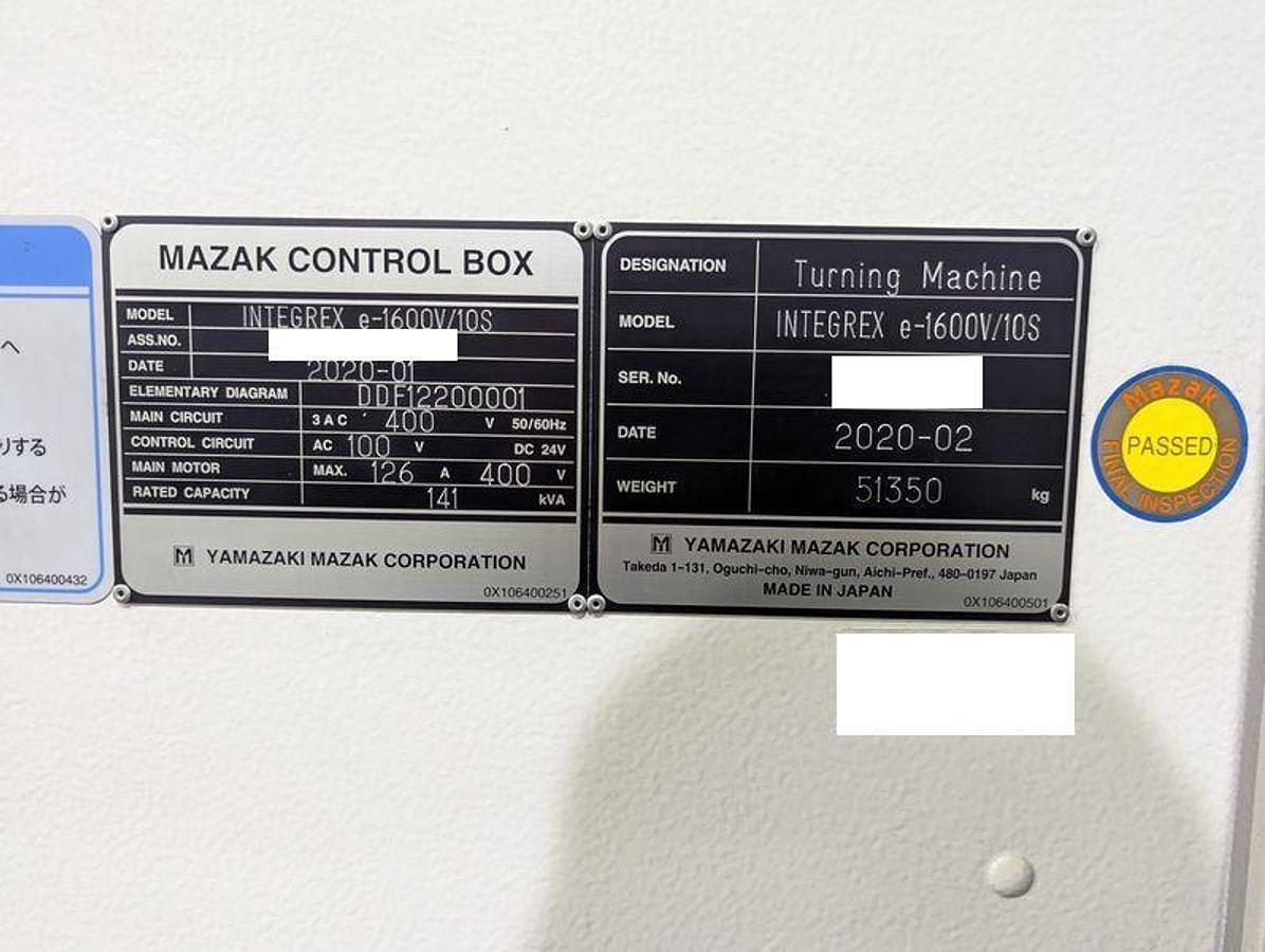 Used Mazak Integrex e-1600 V/10S