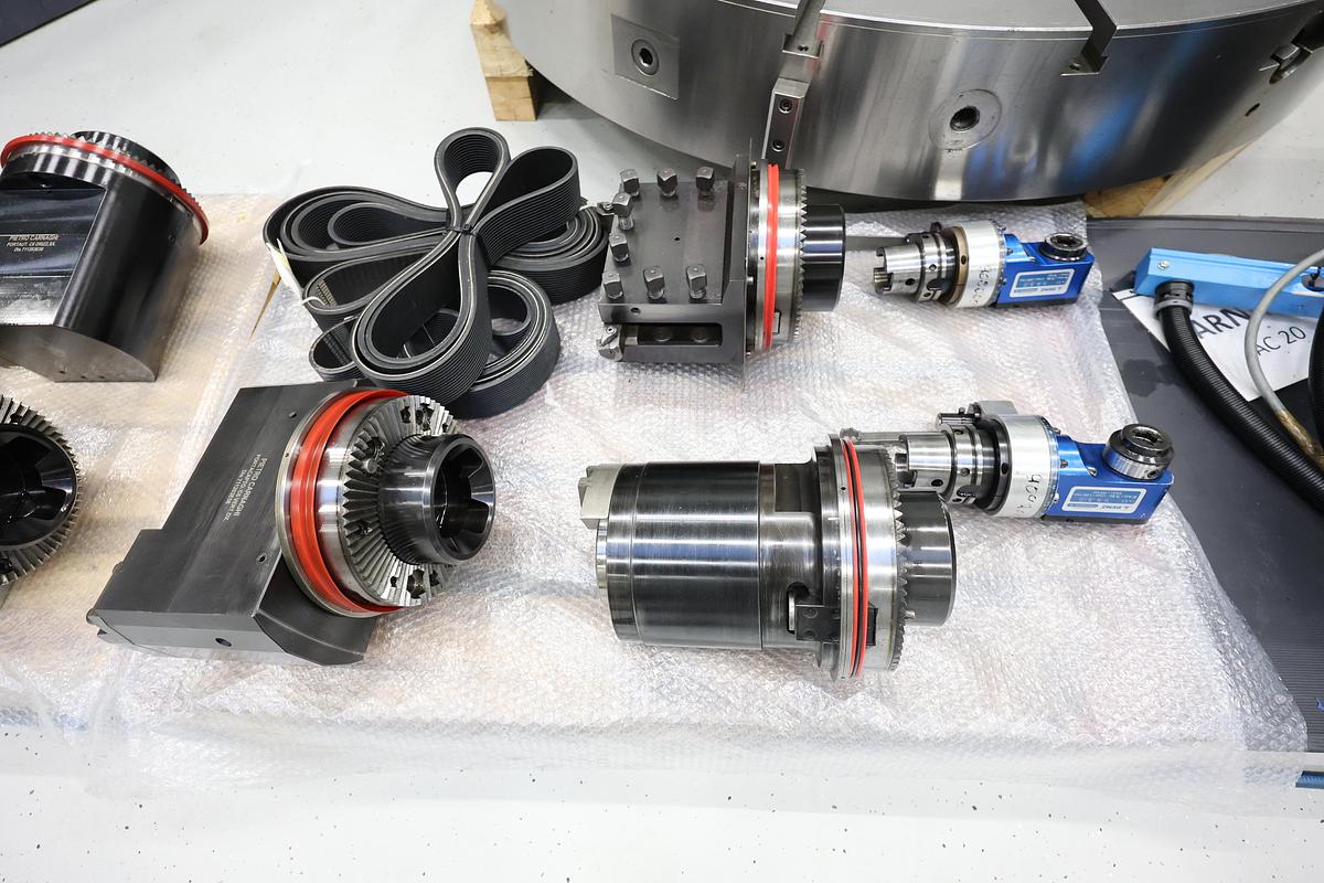 Used Pietro Carnaghi AC 20 TM-1800 Single Column CNC Vertical Boring & Milling Machine with Live Spindle Table C-Axis & 2 Pallet Changer