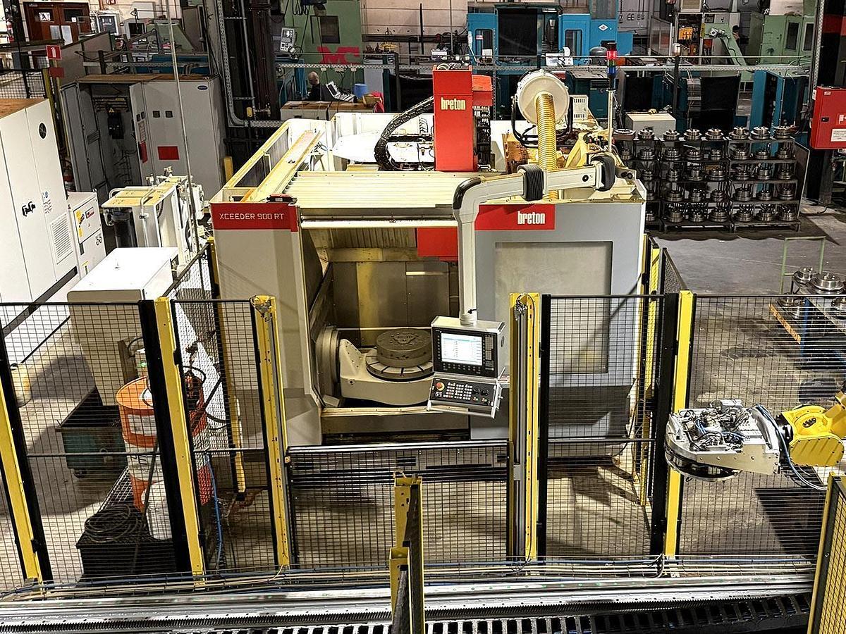 Used 3x Breten 5-Axis Machining Centers with Fanuc Robot Loader 
