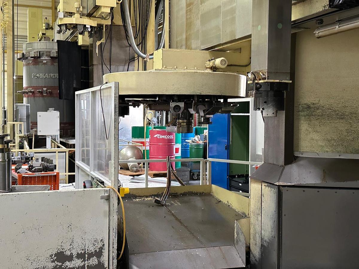 Refurbished Schiess 40 DZ CNC Double Ram Vertical Boring & Milling Machine with Live Spindle & Table C-Axis