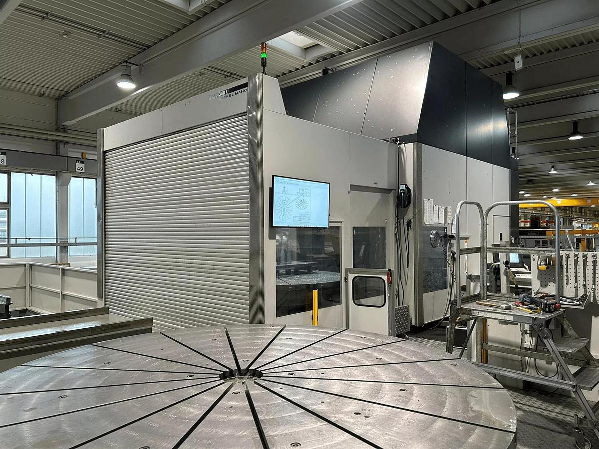 Used DMG DMC 340 U CNC Universal Machining Center with 2 Pallet System & Rotary Table Plate