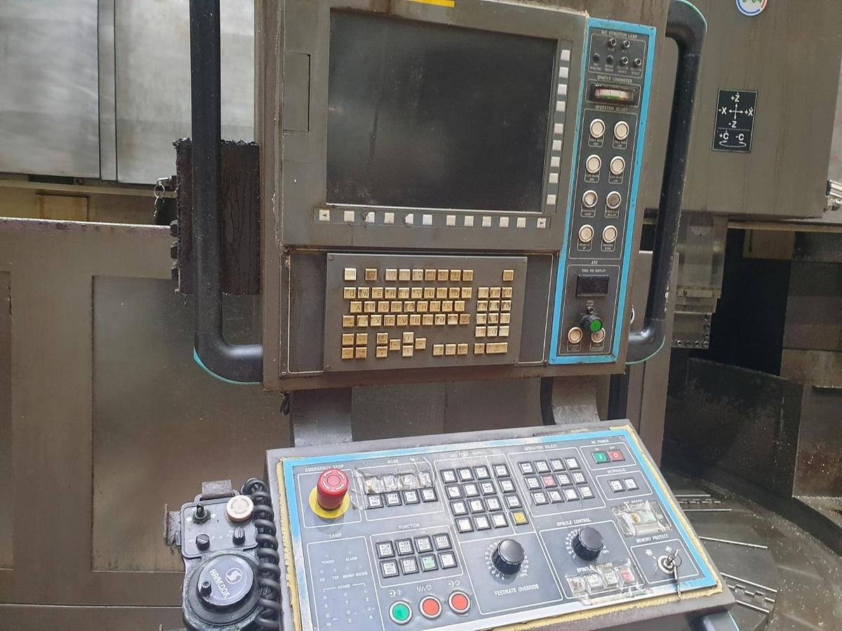 Used Hankook VTC 3040E CNC Vertical Turning Milling & Boring Machine with Live Spindle & Table C-Axis