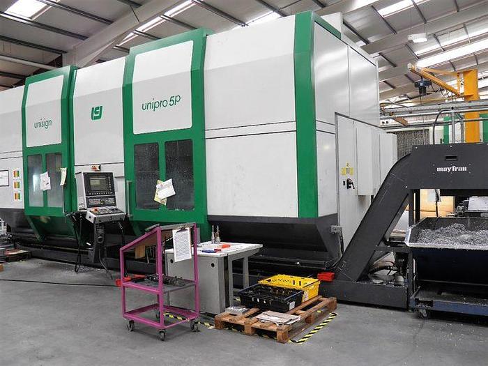 Used Unisign Unipro 5-P CNC High Speed Pendulum Vertical Machining Center with 2 Separate Work Zones