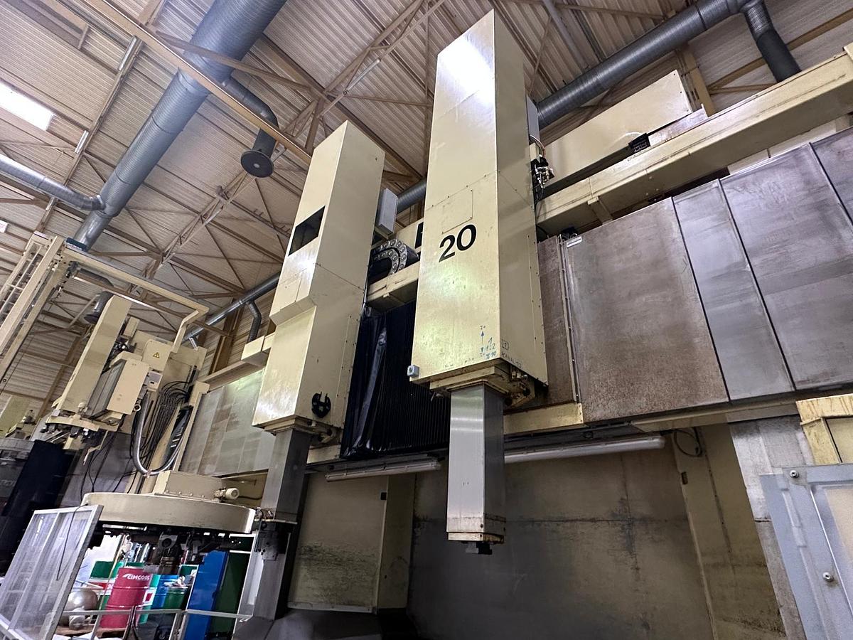 Refurbished Schiess 40 DZ CNC Double Ram Vertical Boring & Milling Machine with Live Spindle & Table C-Axis