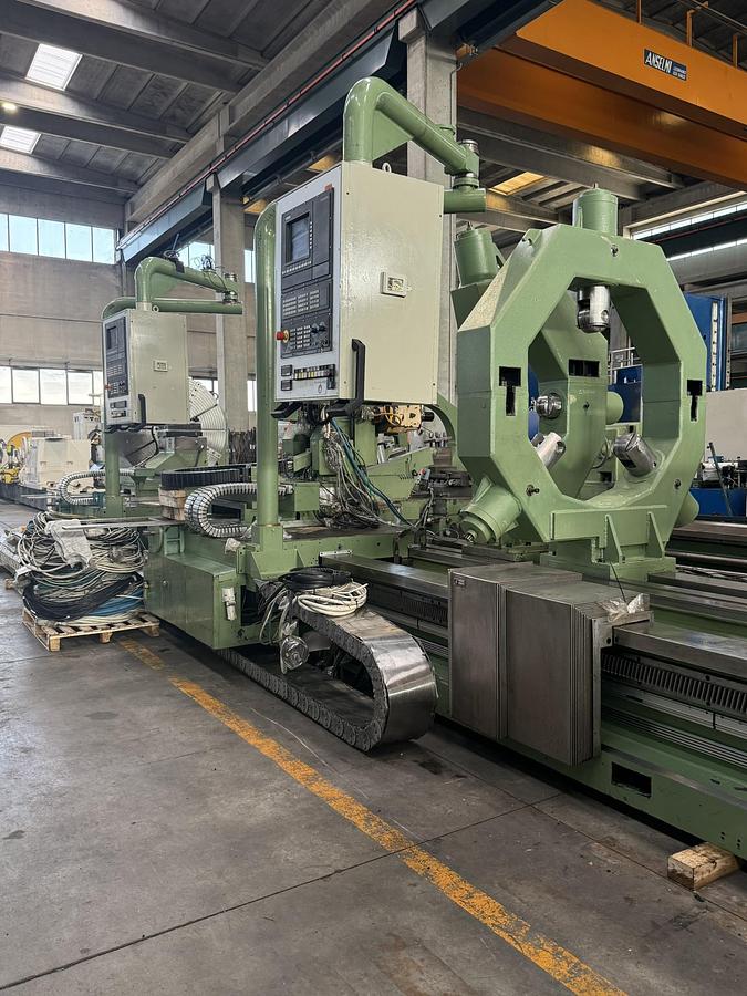 Used Tacchi HD3 / 140L CNC Horizontal Lathe with Live Spindle Milling Tower & C-Axis