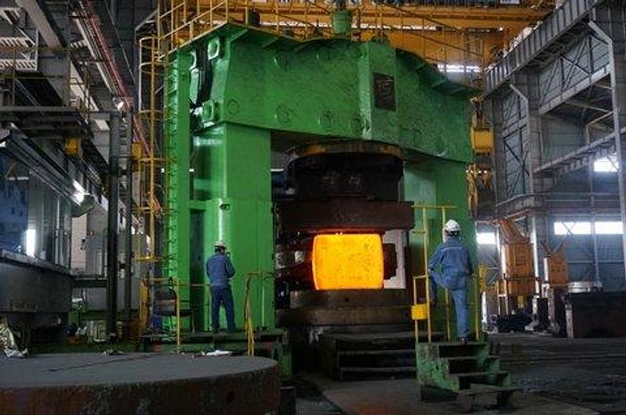 Used Skoda 8,000 Ton 2 Column Pull Down Open Die Forging Press