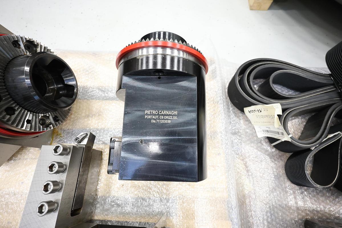 Used Pietro Carnaghi AC 20 TM-1800 Single Column CNC Vertical Boring & Milling Machine with Live Spindle Table C-Axis & 2 Pallet Changer