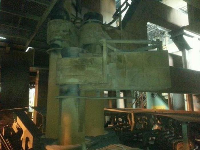 Used Inteco 150 Ton Ladle Furnace with Moving Rail Car, Dust Collection, Auto Input system