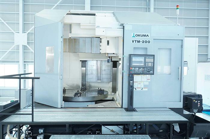 Used Okuma VTM 200 CNC Vertical Turning & Boring Machine with Live Spindle & Table C-Axis
