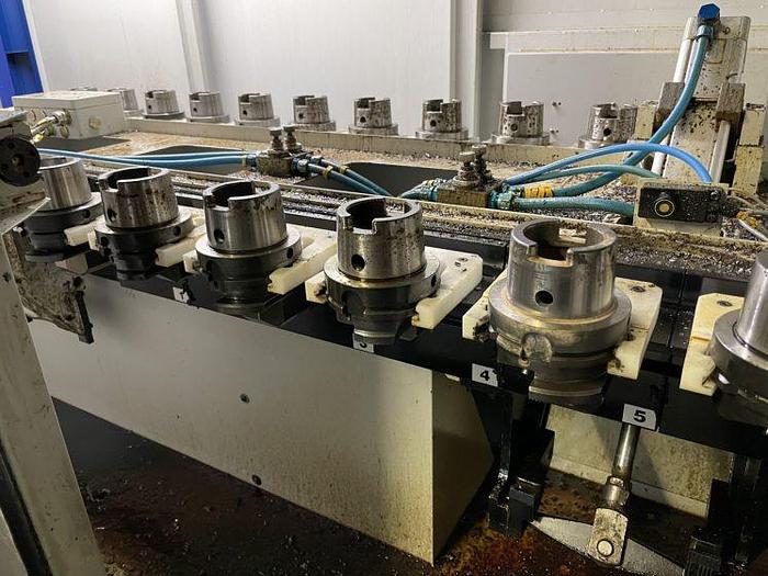 Used UNISIGN UNICOM 6000 CNC VERTICAL TURNING & MILLING CENTER with AUTOMATIC PALLERT CHANGER for 3 PALLETS