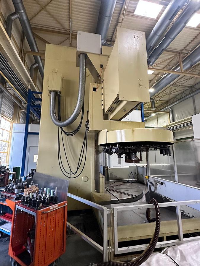 Refurbished Schiess 40 DZ CNC Double Ram Vertical Boring & Milling Machine with Live Spindle & Table C-Axis